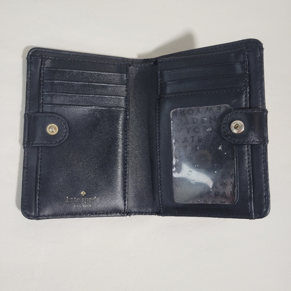 Kate Spade Tellie Wallet, Black Leather & Gold Hardware - Picture 8 of 16